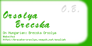 orsolya brecska business card